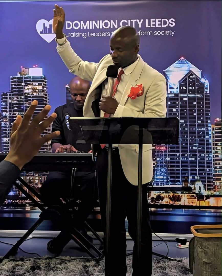 Pastor preaching at Dominion City Leeds